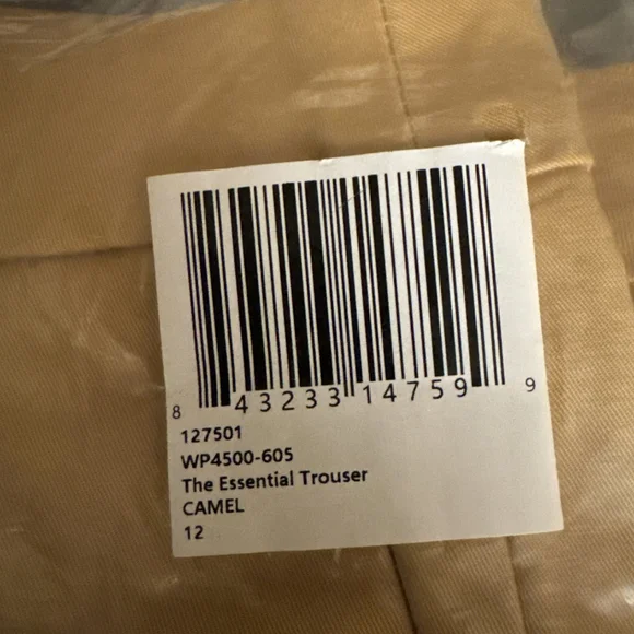 Wildfang The Essential Trouser Camel Size 12 New MRSP $118